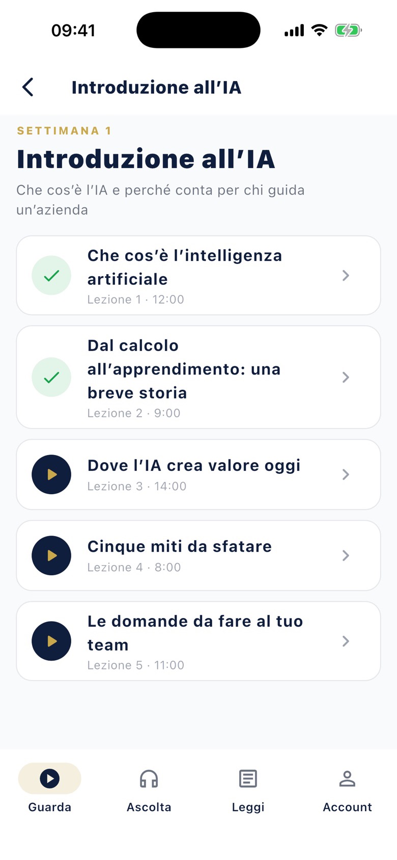 La video-lezione successiva